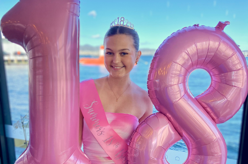 Summer Robertson - girls holiday 18th birthday balloons