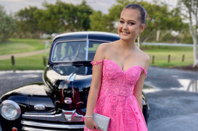 Summer Robertson graduating from high school.