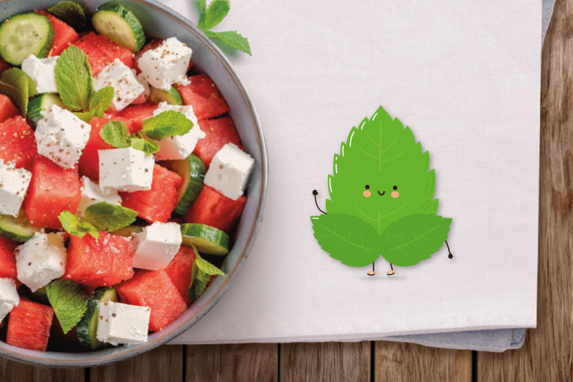 Mint and watermelon salad